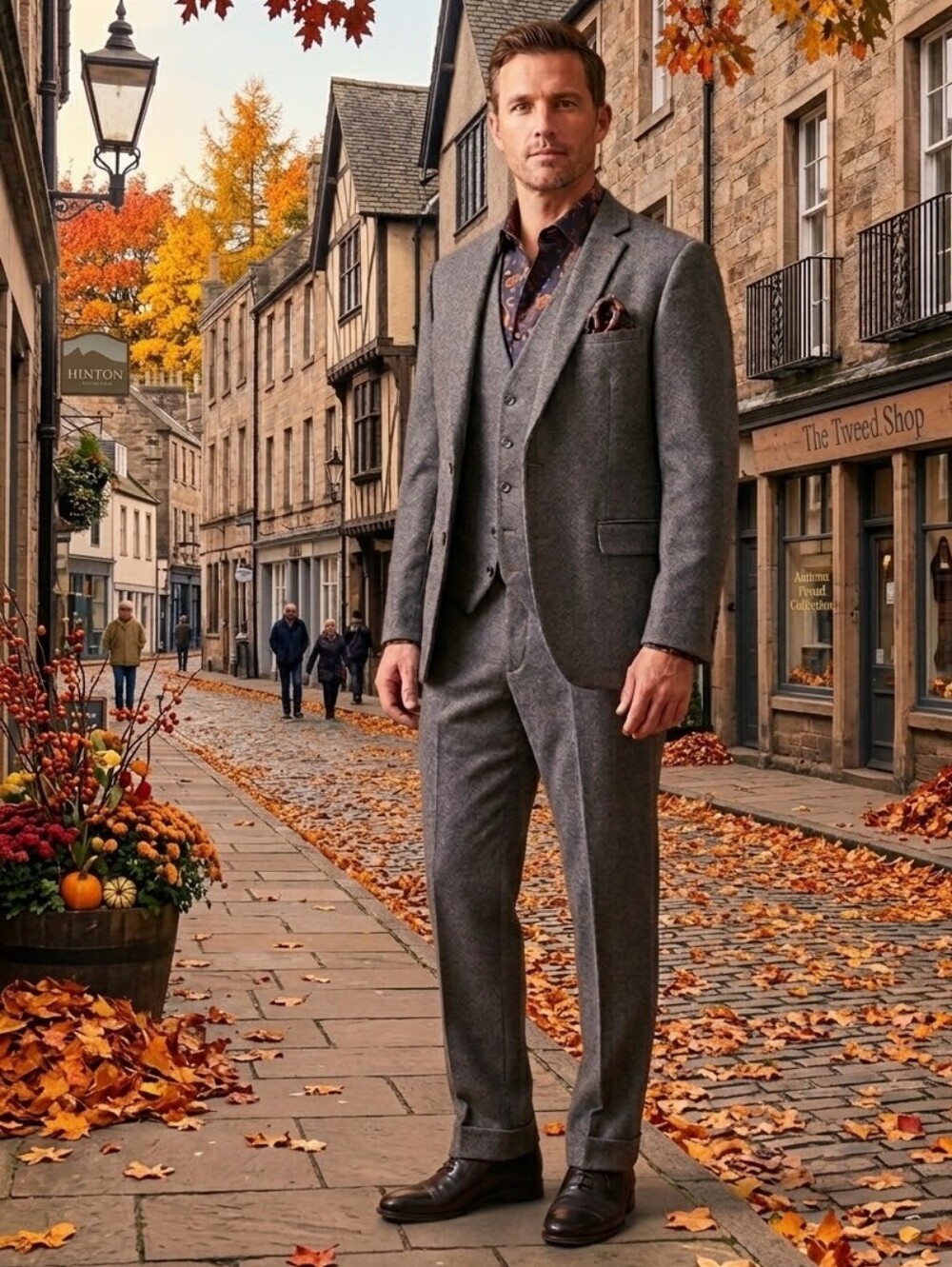 Harry Brown Three-Piece Suit - Classic Wool Blend